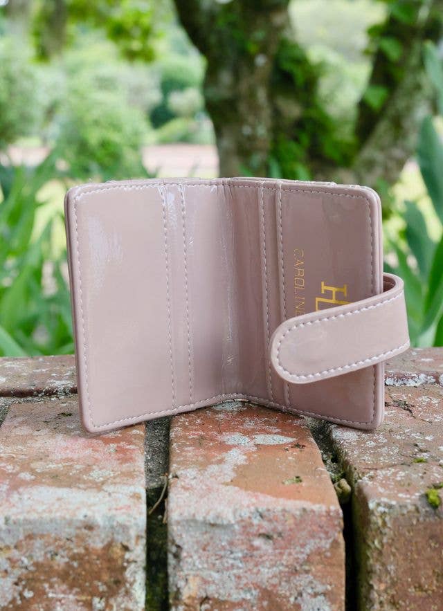 Tate Card Holder Wallet TAUPE PATENT LQ: Default - The Edit LLC