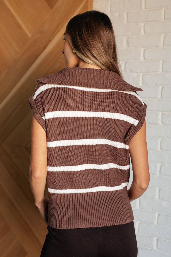 Tea Service 1/4 Zip Sleeveless Sweater - The Edit LLC