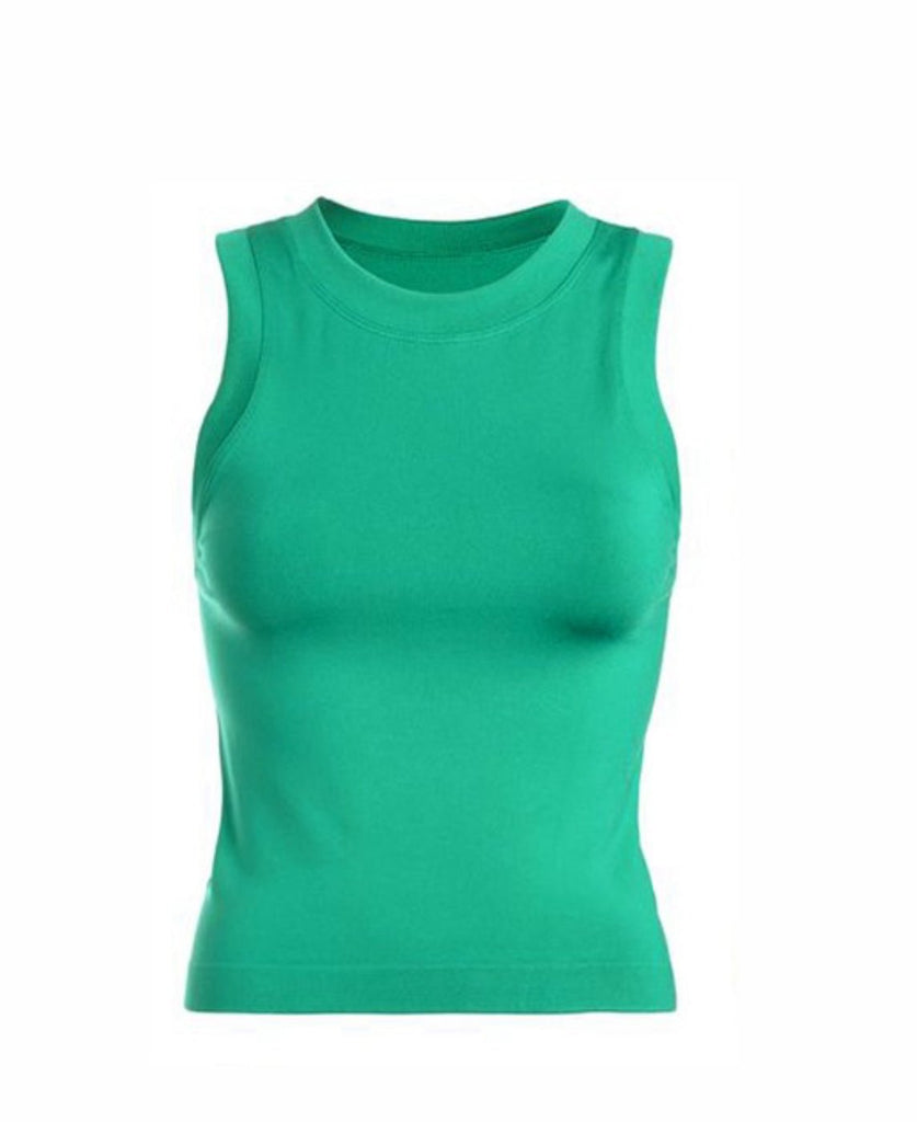Teal Green Dynamic Buttery Soft Basic Tank - The Edit LLC
