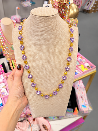 The Edit - Custom Yellow/Purple Gem Necklace - The Edit LLC