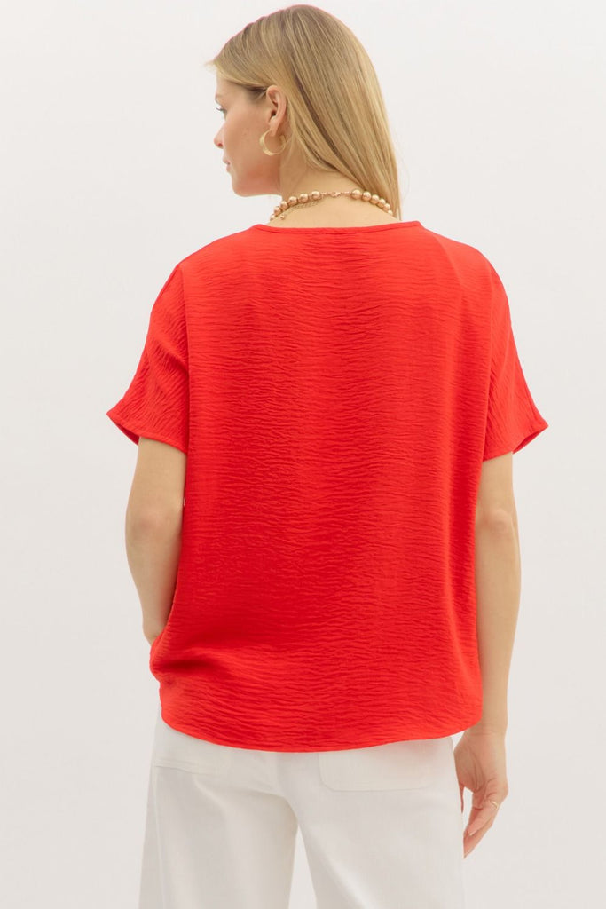 The Grove Red Blouse - The Edit LLC