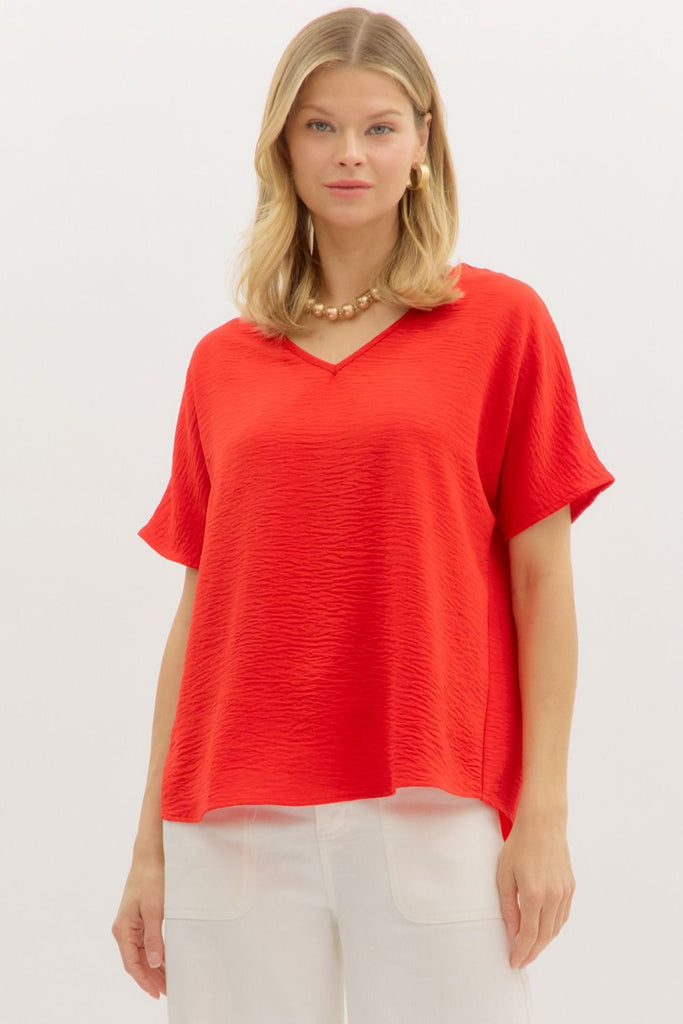 The Grove Red Blouse - The Edit LLC