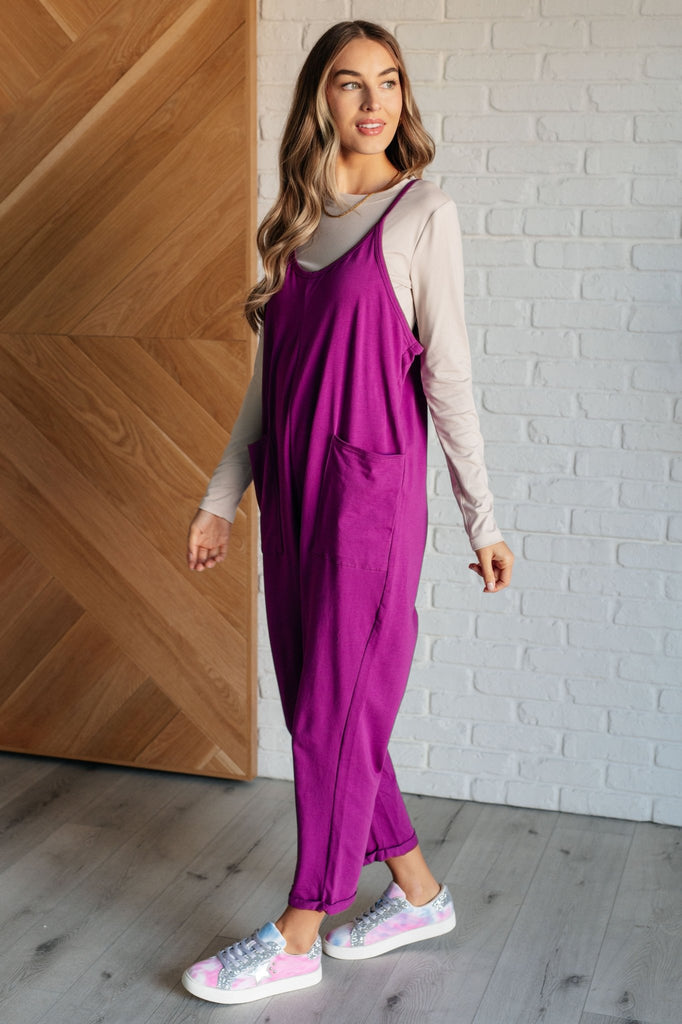 Totally Me Spaghetti Strap Jumpsuit in Light Plum - The Edit LLC