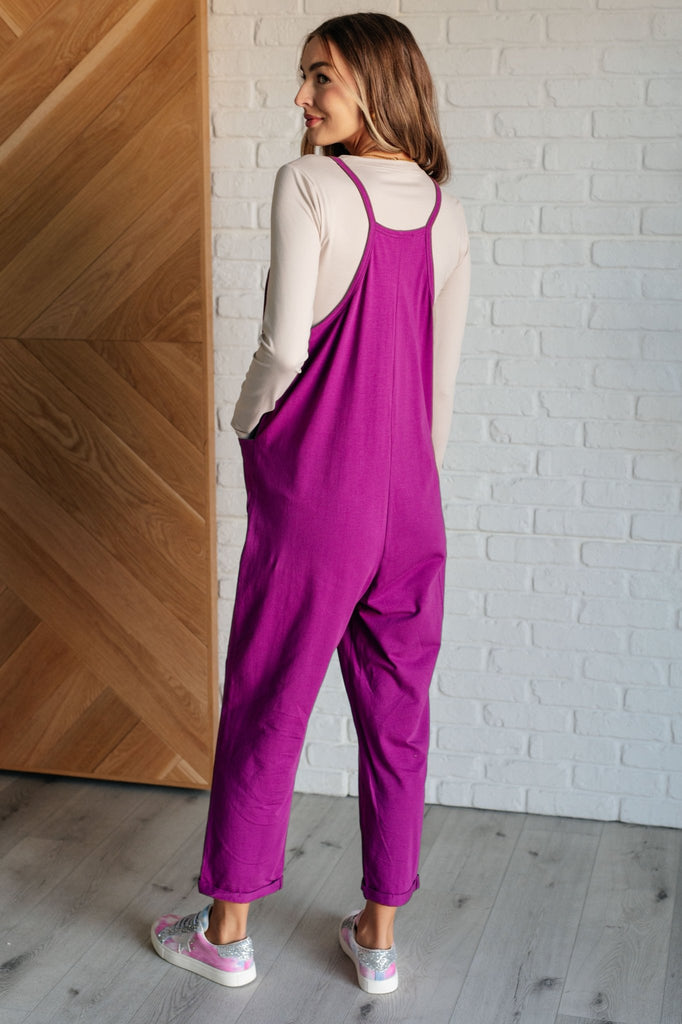 Totally Me Spaghetti Strap Jumpsuit in Light Plum - The Edit LLC