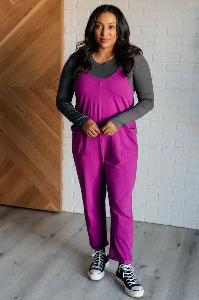 Totally Me Spaghetti Strap Jumpsuit in Light Plum - The Edit LLC