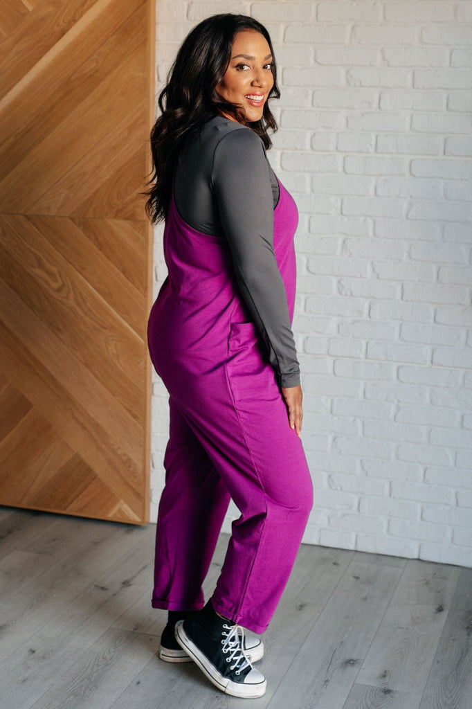 Totally Me Spaghetti Strap Jumpsuit in Light Plum - The Edit LLC