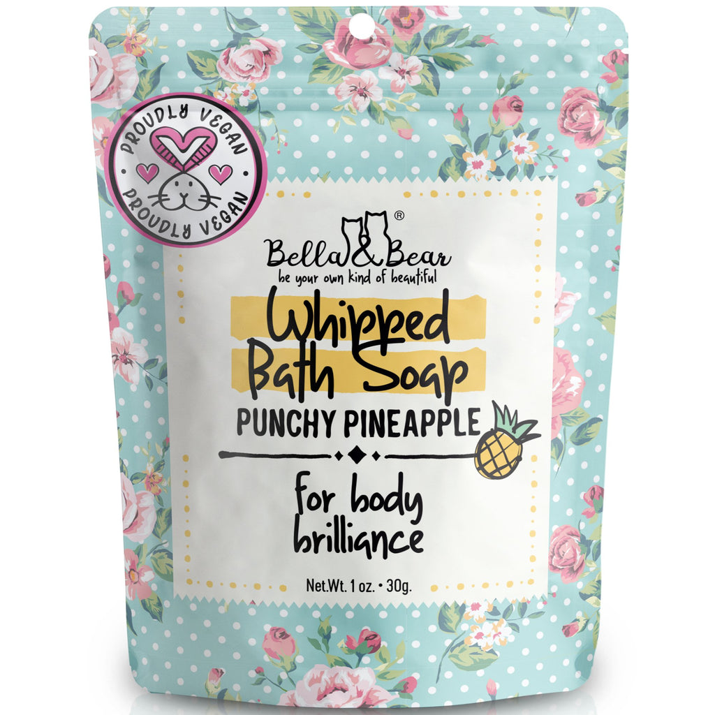 Travel Size Pineapple Whipped Bath Soap Body Wash Mini 1oz - The Edit LLC