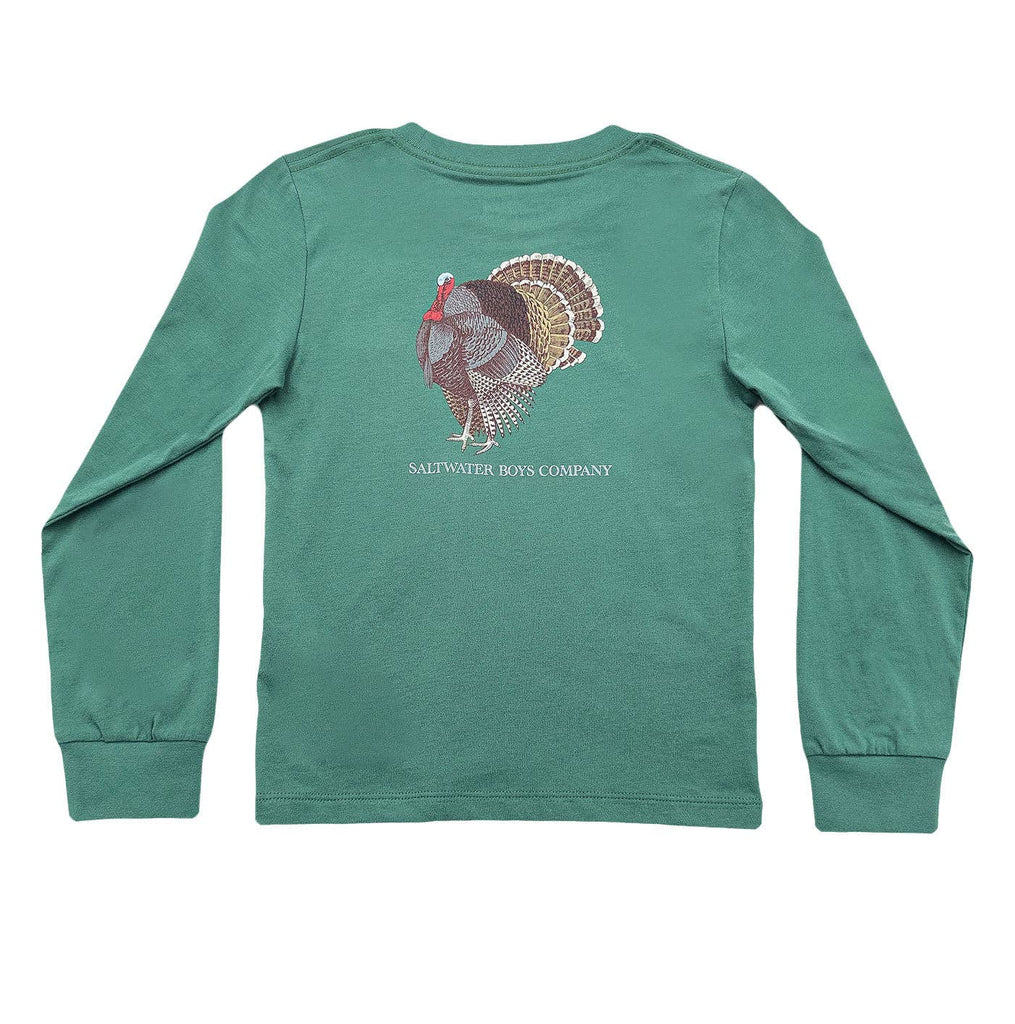 Turkey Boys Graphic Tee LS Green - The Edit LLC