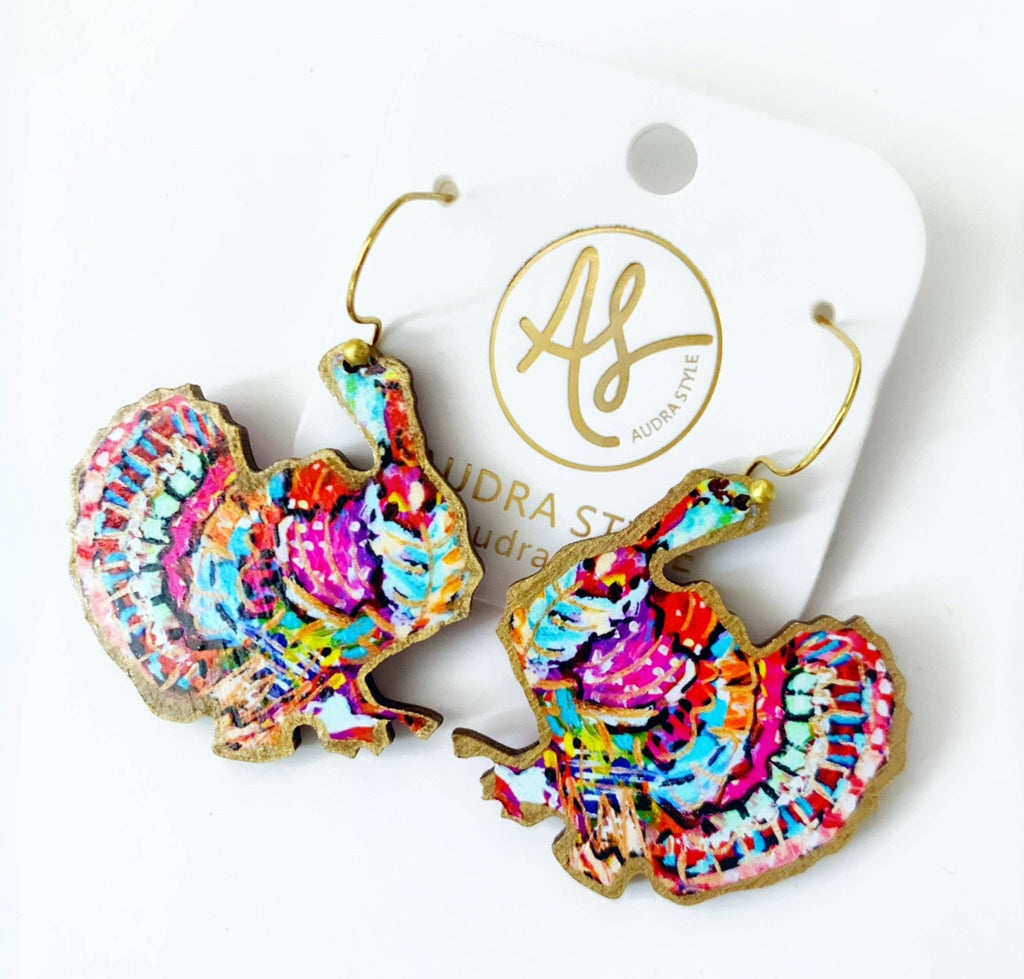 Turkey Earrings Fall Thanksgiving Statement Earring - The Edit LLC