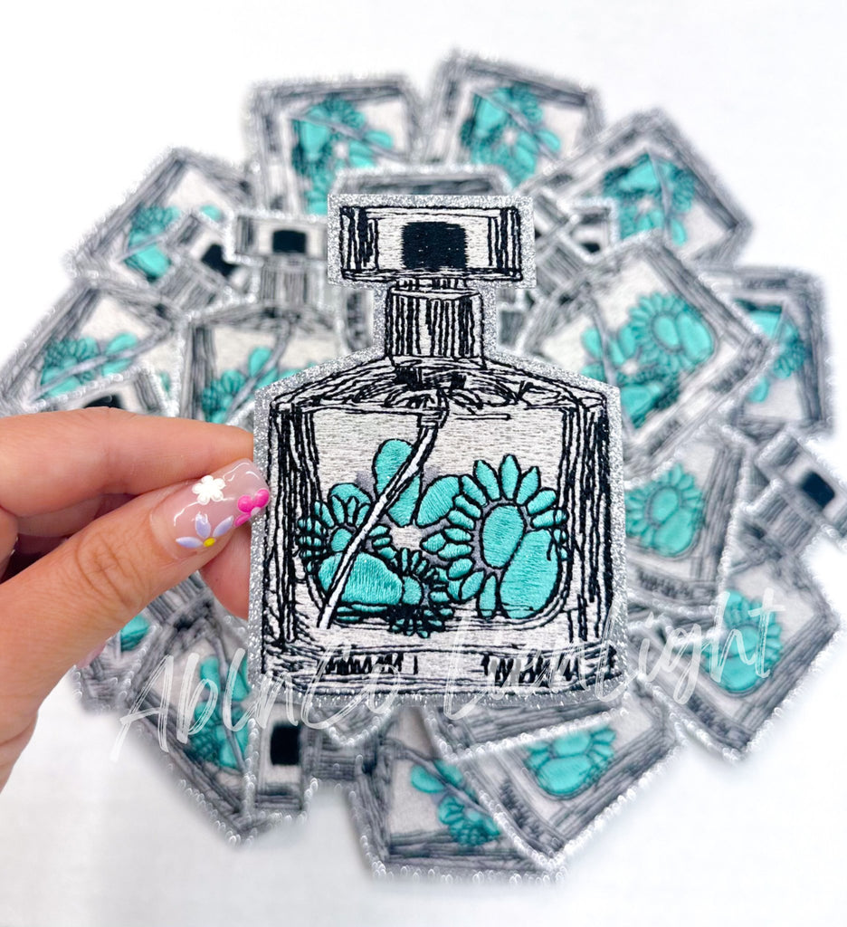 Turquoise jewelry perfume bottle trucker hat patches iron on - The Edit LLC