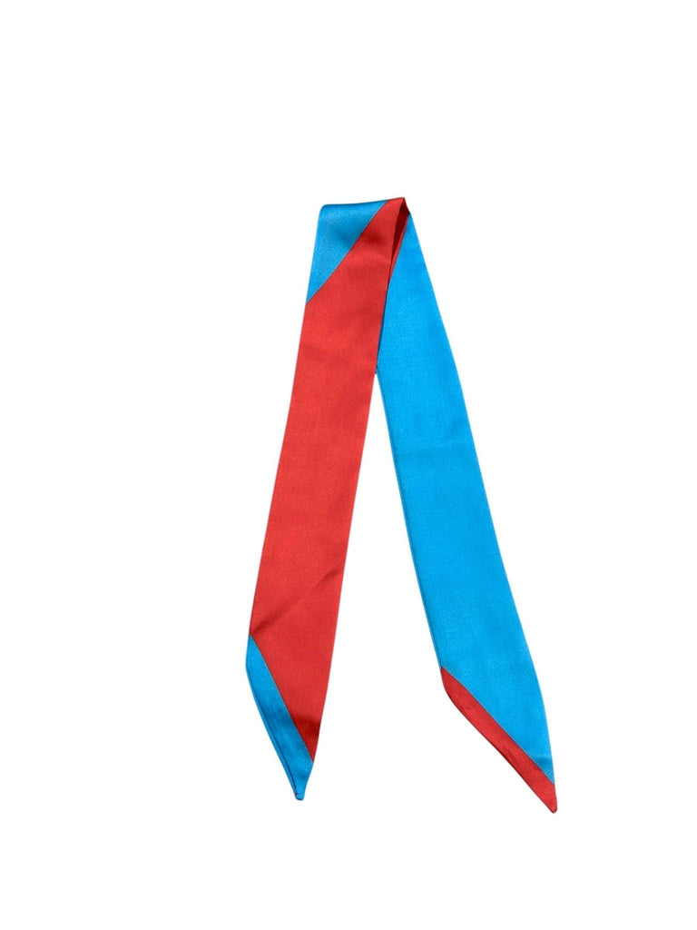Twilly Scarf (BLUE/RED) - The Edit LLC
