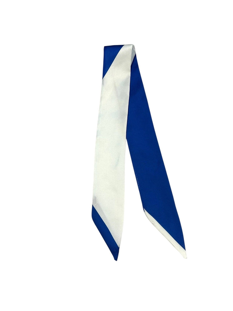 Twilly Scarf (BLUE/WHITE) - The Edit LLC