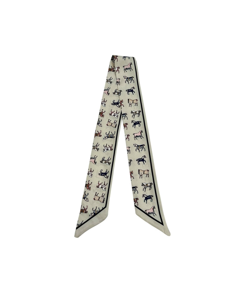 Twilly Scarf (CREAM HORSE) - The Edit LLC
