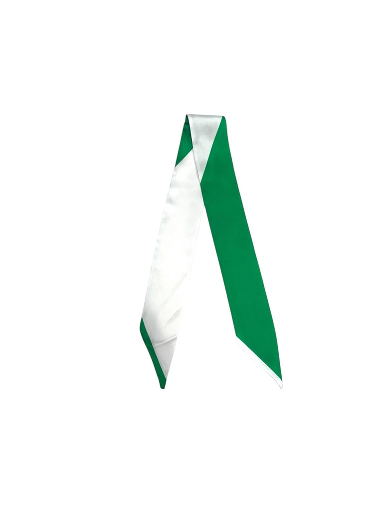 Twilly Scarf (KELLY GREEN/WHITE) - The Edit LLC