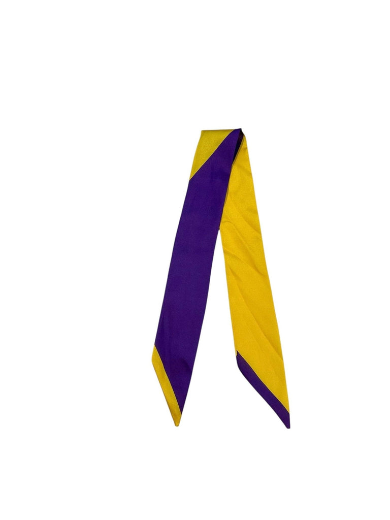 Twilly Scarf (PURPLE/YELLOW) - The Edit LLC