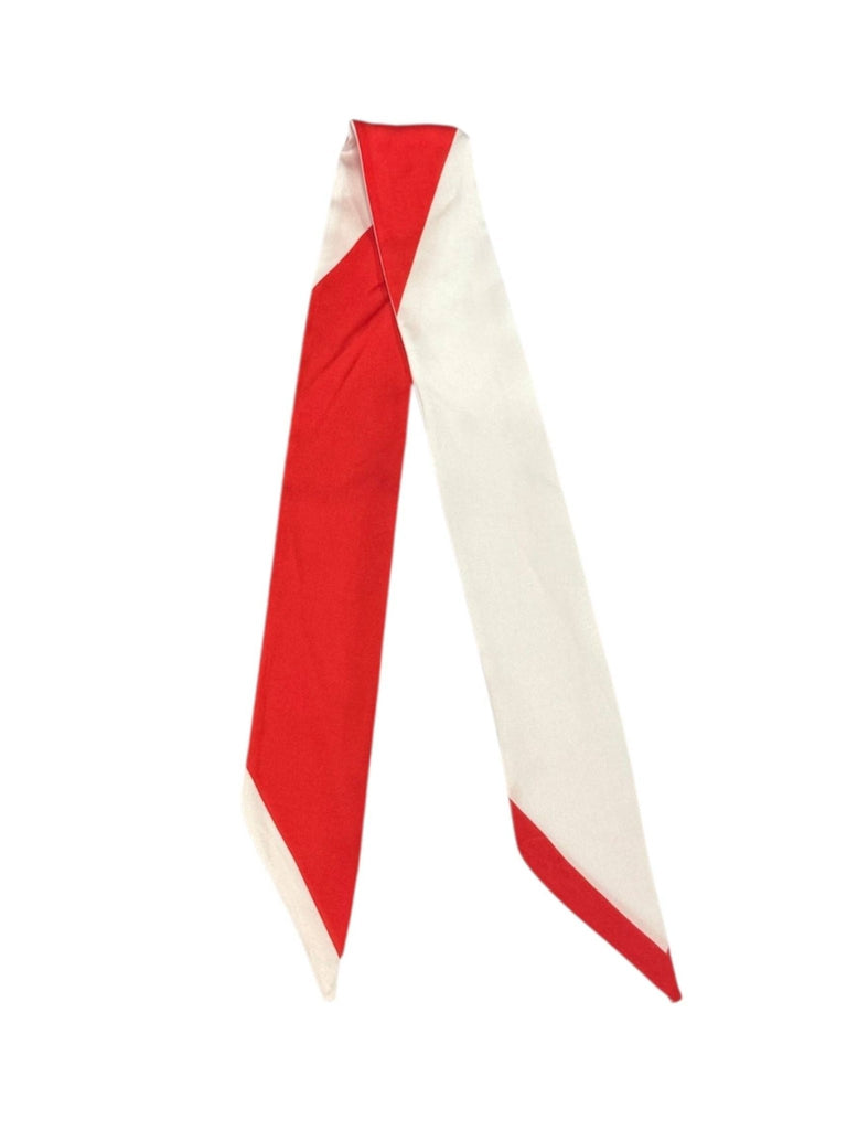 Twilly Scarf (RED/WHITE) - The Edit LLC