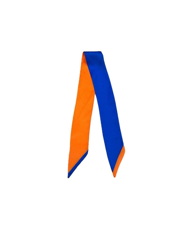 Twilly Scarf (ROYAL BLUE/ORANGE) - The Edit LLC
