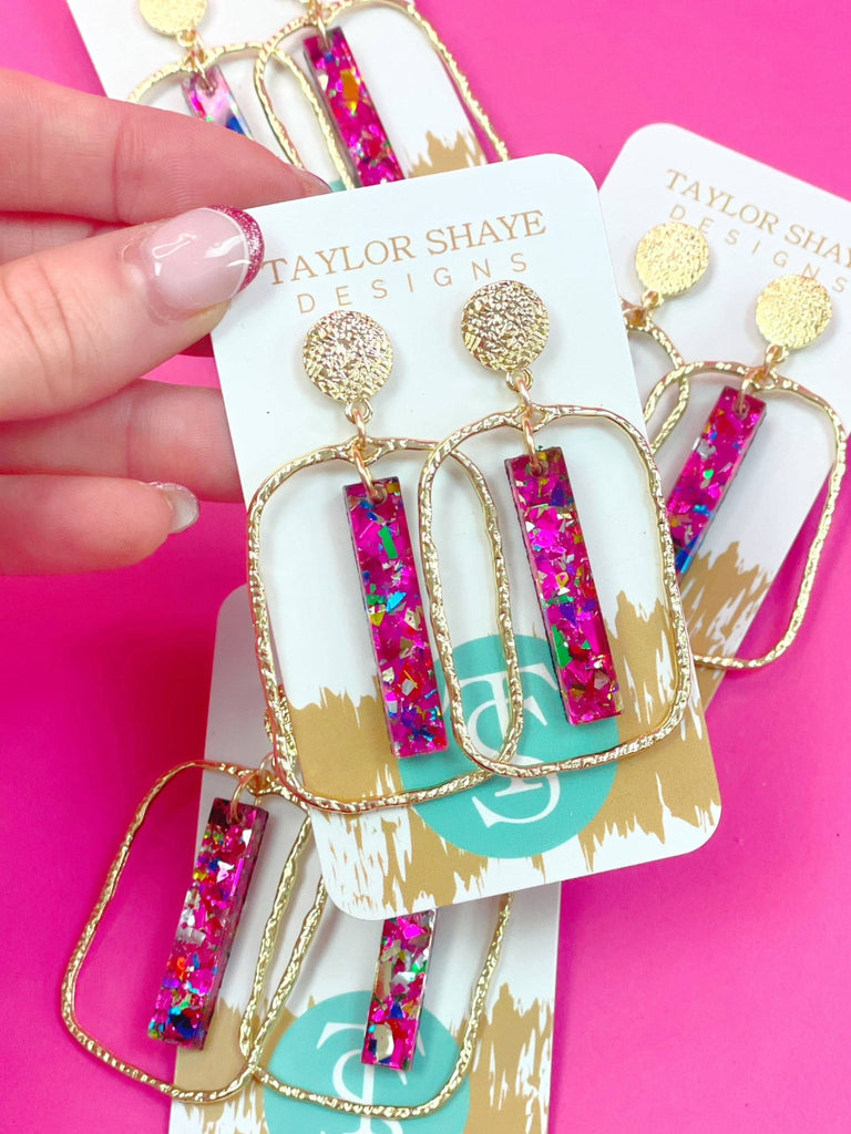 Unicorn Stick Hoops: Pink Unicorn - The Edit LLC