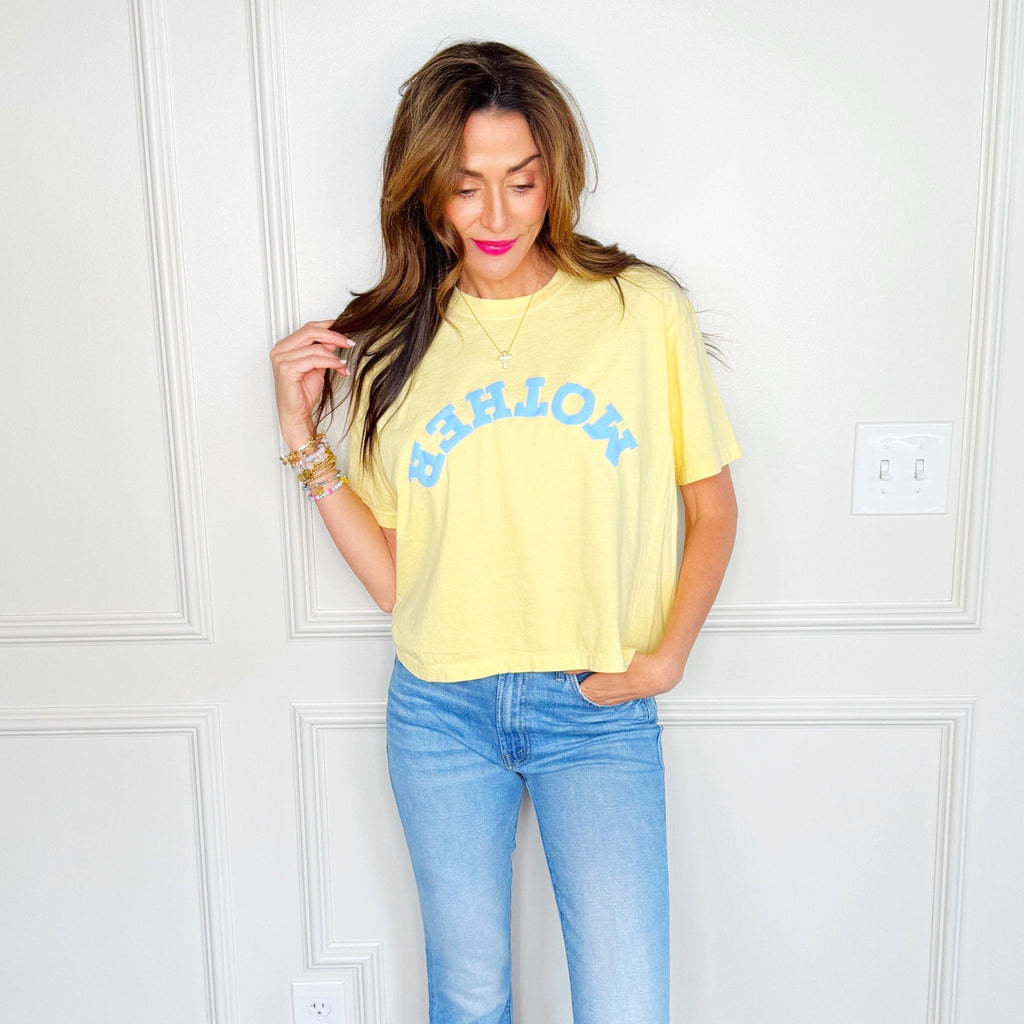 Upside - down Mother Puff Cropped Tee - The Edit LLC