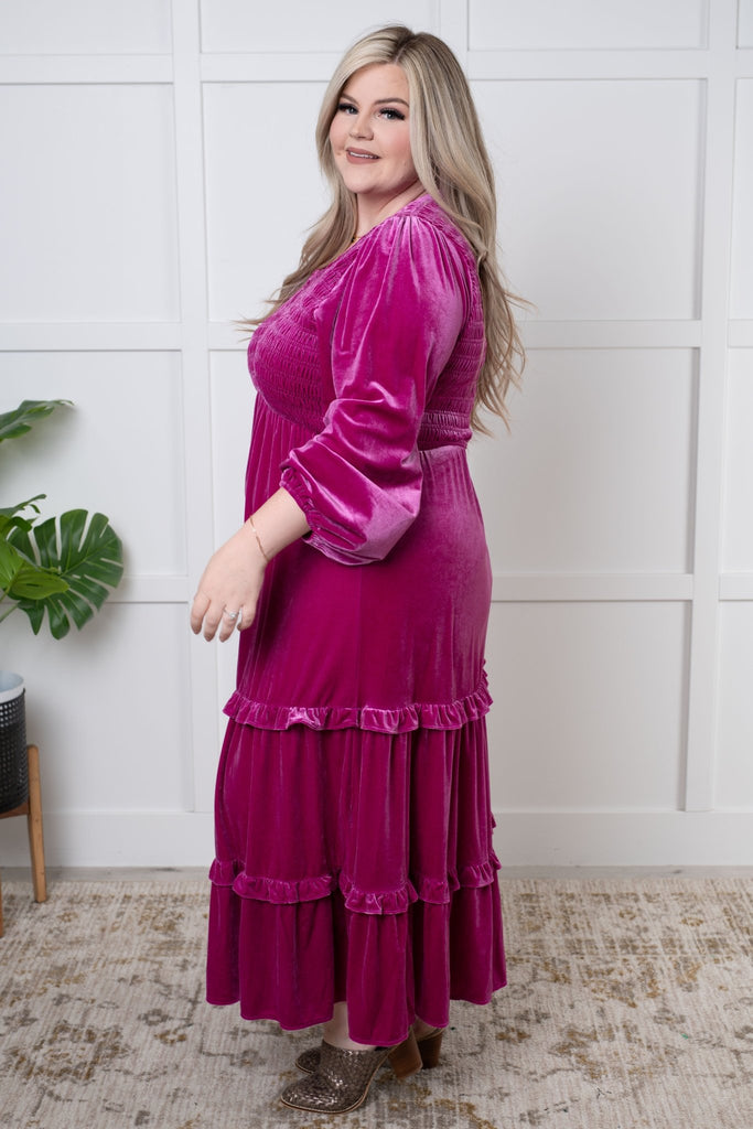 Velvet Flamenco Maxi Dress - The Edit LLC