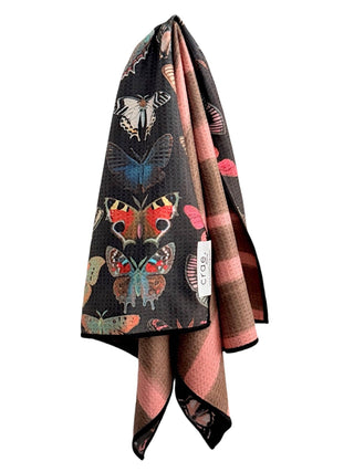 Velvet Wings: Reversible Hand Towel: Multi / 19x29in - The Edit LLC