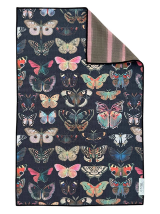 Velvet Wings: Reversible Hand Towel: Multi / 19x29in - The Edit LLC