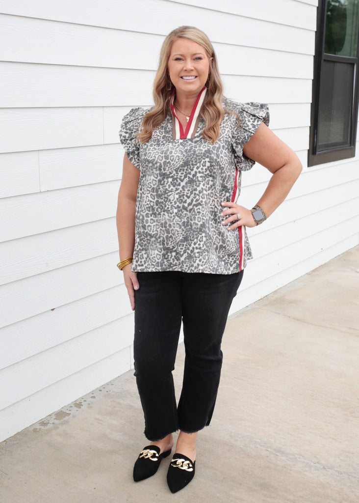 Vervet Black Mid Rise Crop Flare Jean - The Edit LLC