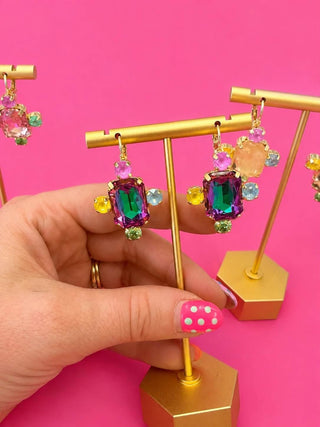 WAFA Volcano Multi Stone Quad Earrings - The Edit LLC