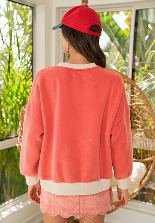 Washed Sunset Crewneck Sweatshirt - The Edit LLC