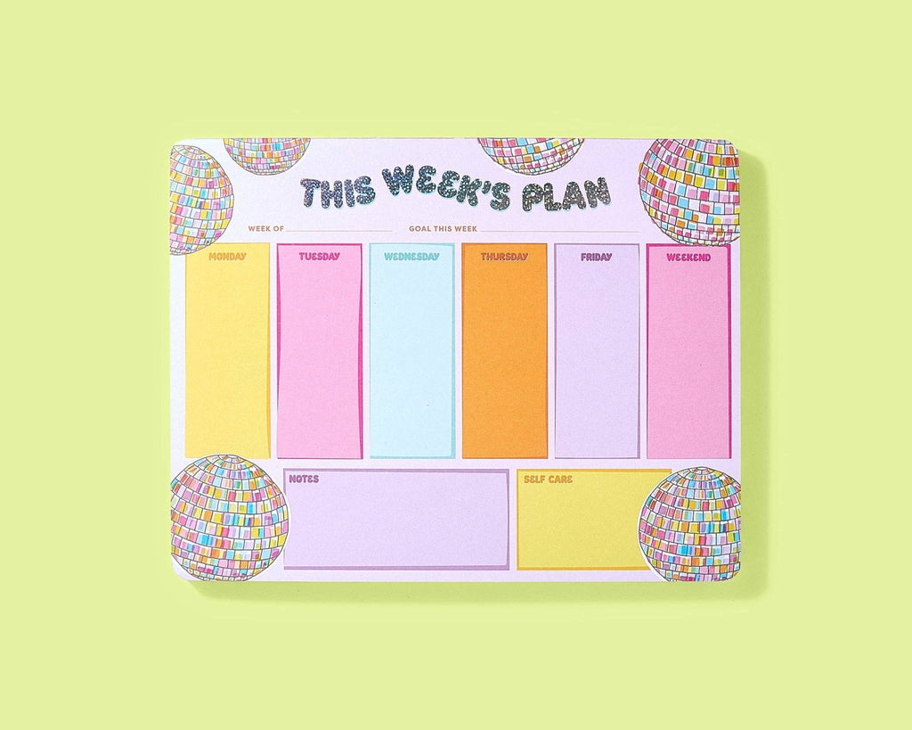 Weekly Planner - Disco Ball - Katie - 52 Sheets - The Edit LLC
