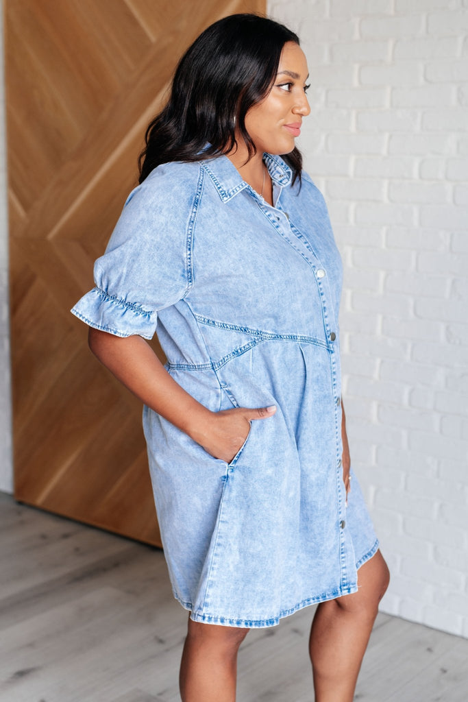 Westward Movement Denim Shirtdress - The Edit LLC