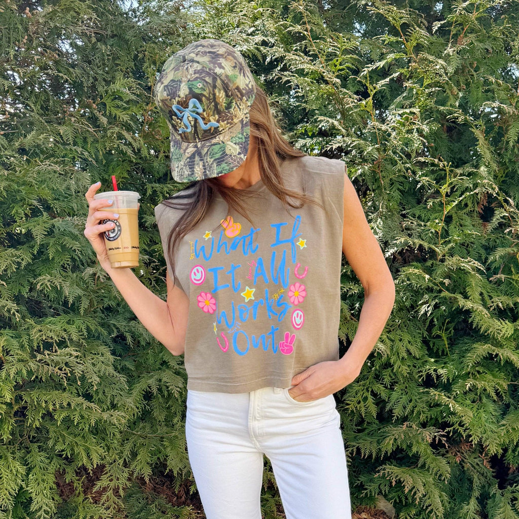 What If it All Works Out Tank: Brown - The Edit LLC