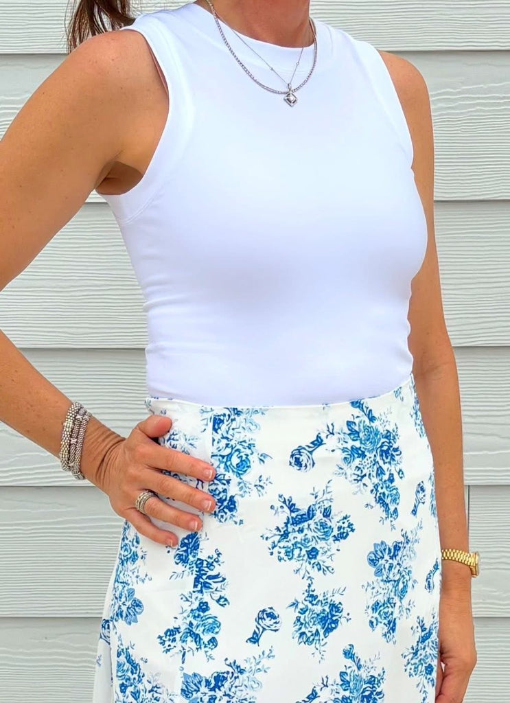 White Dynamic Buttery Soft Basic Tank - The Edit LLC