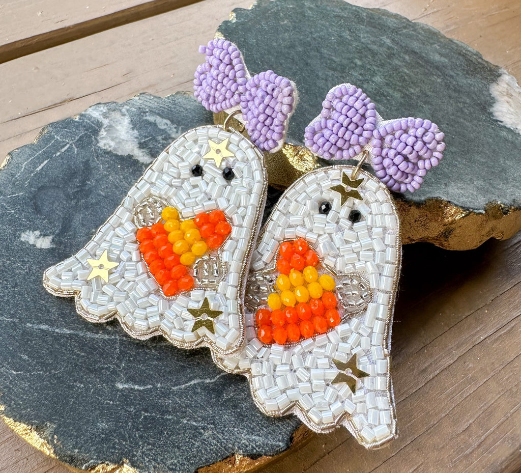 White Spooky Ghost Earrings - The Edit LLC