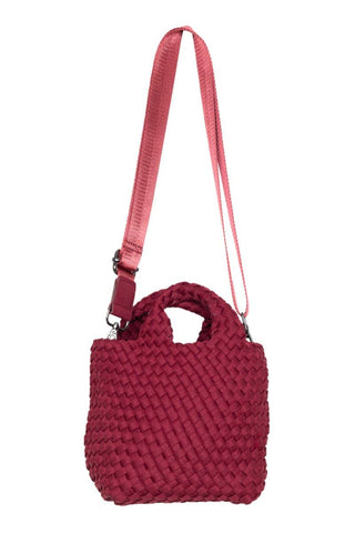 Wine Woven Mini Bucket Bag: Wine - The Edit LLC