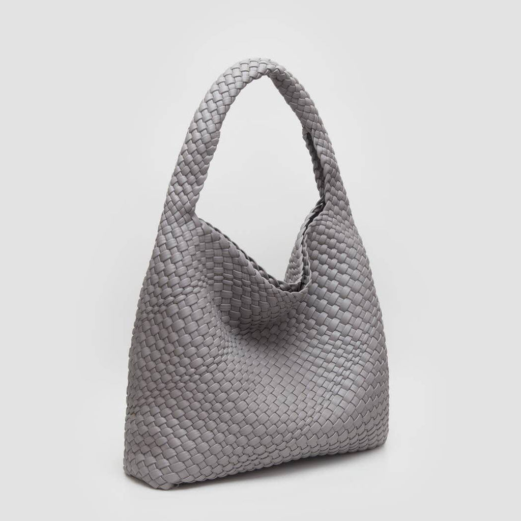 Woven Braided Shoulder Bag With Wristlet Pouch: GOLD / ONESIZE - The Edit LLC