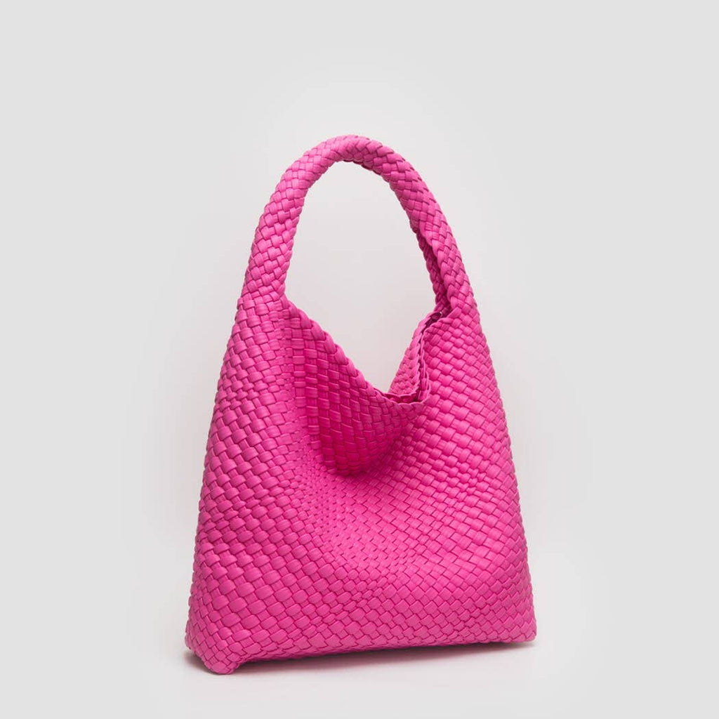 Woven Braided Shoulder Bag With Wristlet Pouch: GOLD / ONESIZE - The Edit LLC