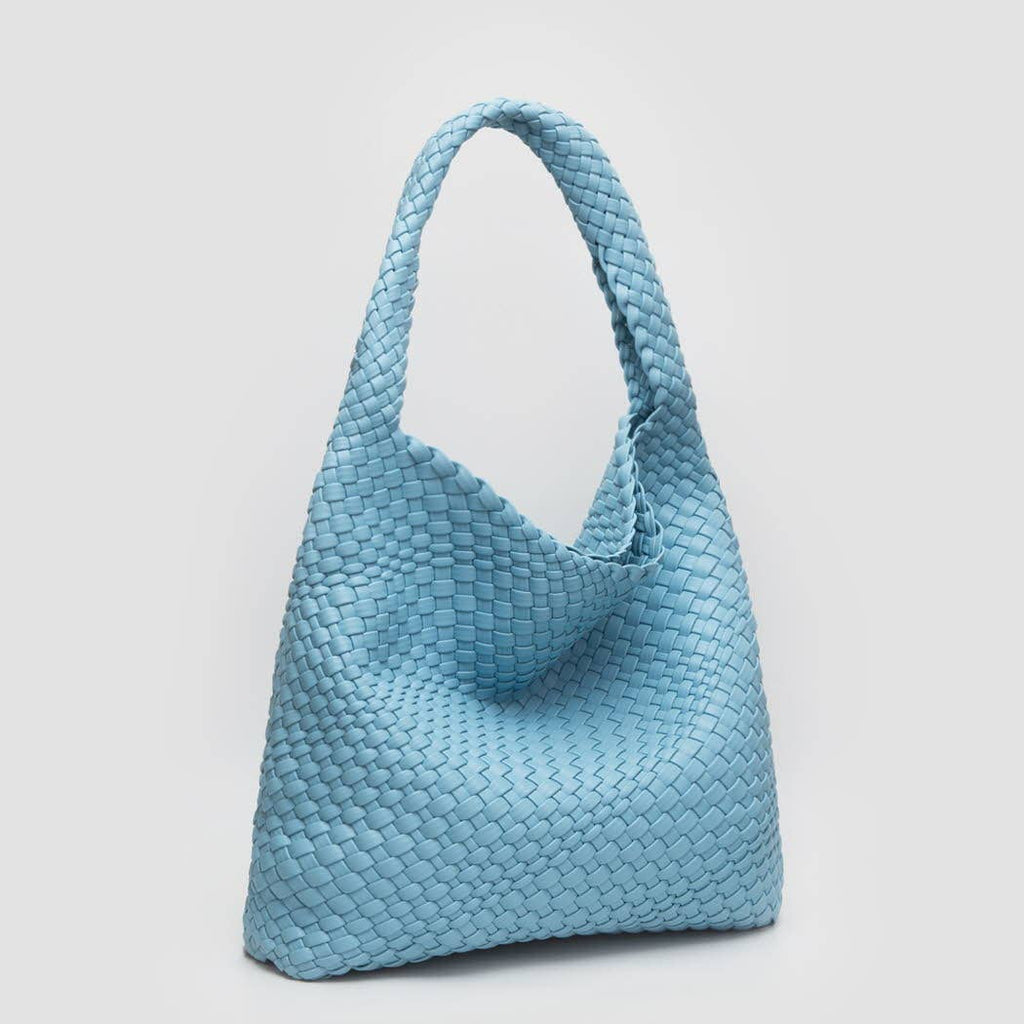 Woven Braided Shoulder Bag With Wristlet Pouch: GOLD / ONESIZE - The Edit LLC