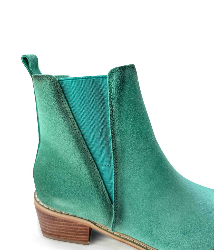 Wylie Suede Ankle Boot in Teal - The Edit LLC