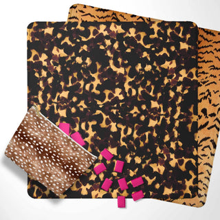 Zebra/Antelope Mahjong Mat 31" - The Edit LLC