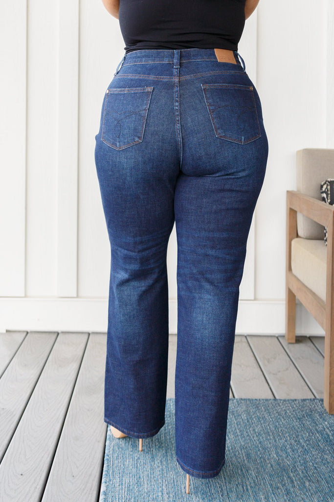 Arlo High Rise Button-Fly Straight Jeans - The Edit LLC