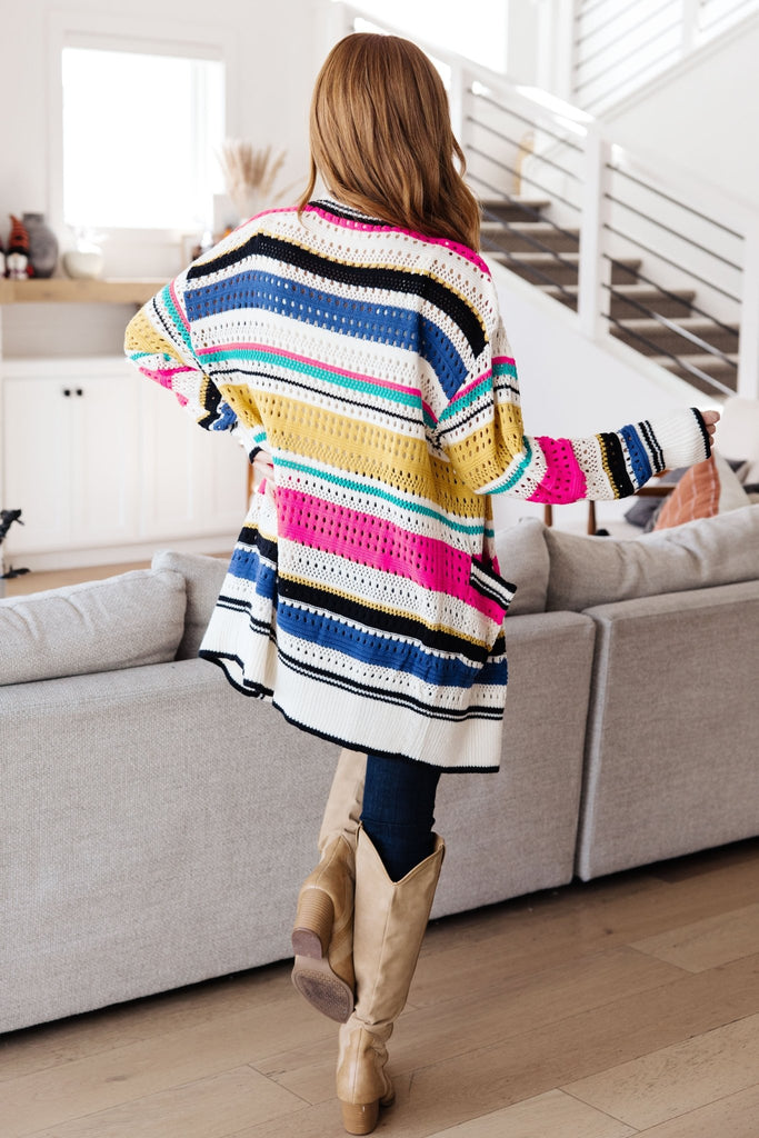 Felt Cute Striped Cardigan - The Edit LLC