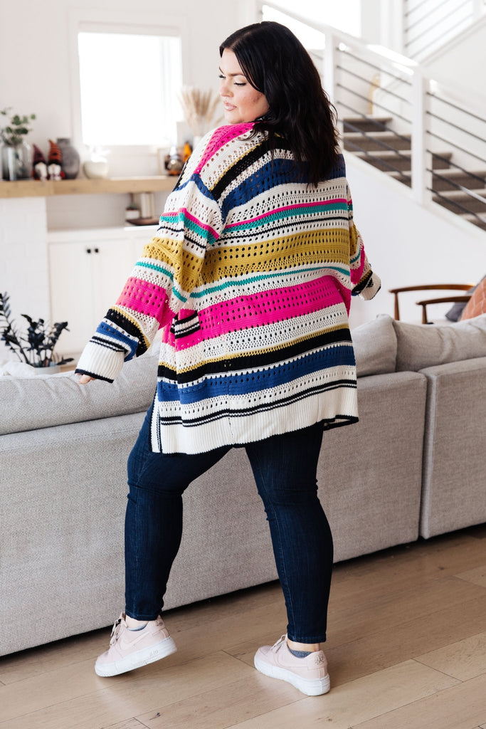 Felt Cute Striped Cardigan - The Edit LLC