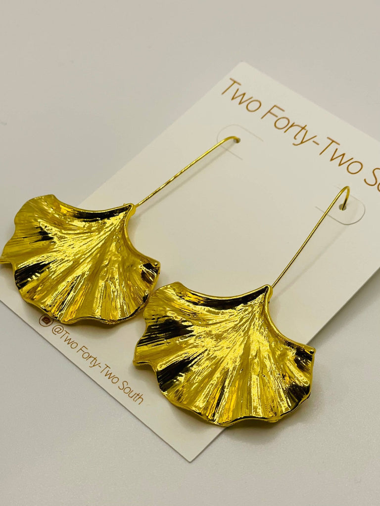 Golden Ginko Dangle - The Edit LLC