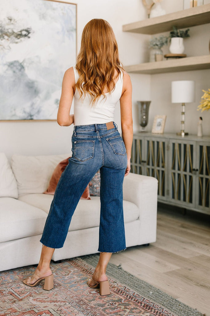 Hayes High Rise Wide Leg Crop Jeans - The Edit LLC