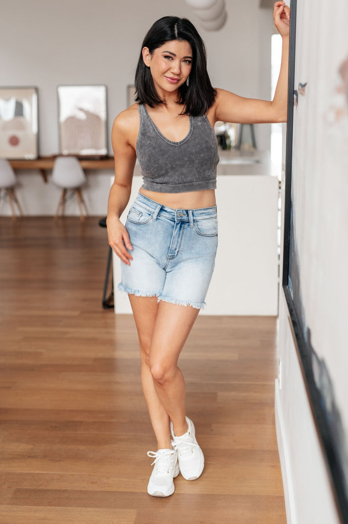 Jenny High Rise Cutoff Dad Shorts - The Edit LLC