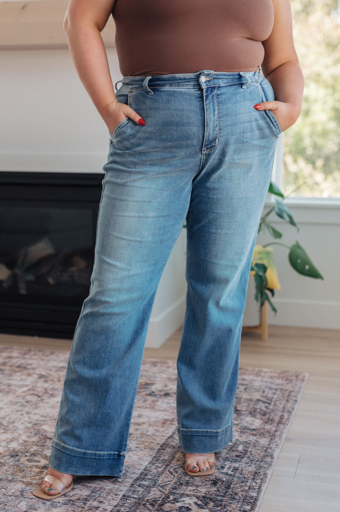 Mindy Mid Rise Wide Leg Jeans - The Edit LLC