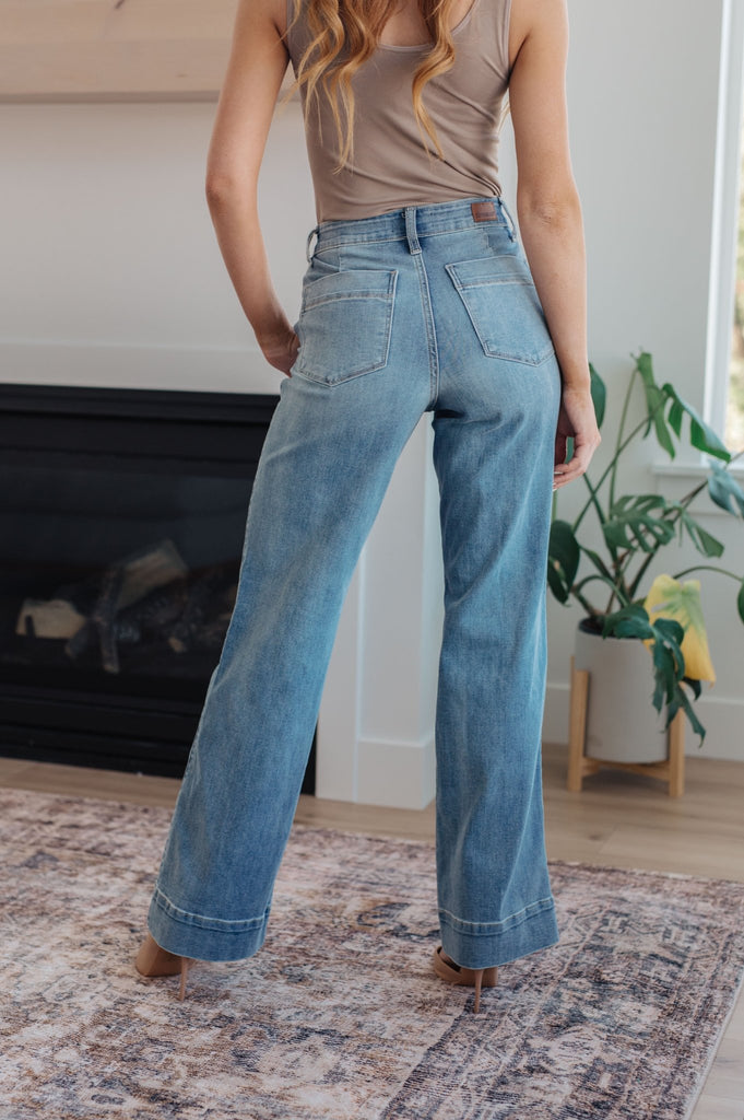 Mindy Mid Rise Wide Leg Jeans - The Edit LLC