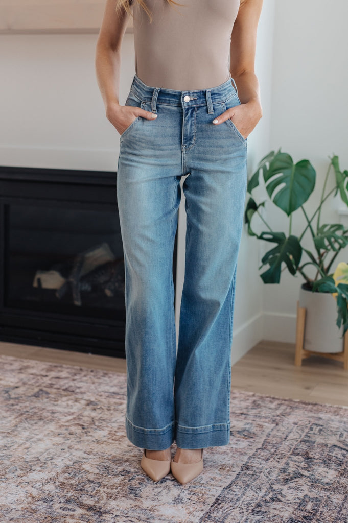 Mindy Mid Rise Wide Leg Jeans - The Edit LLC