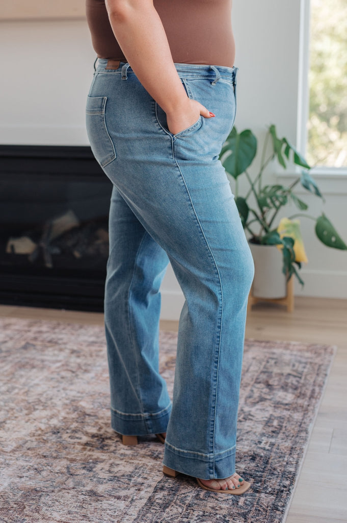 Mindy Mid Rise Wide Leg Jeans - The Edit LLC